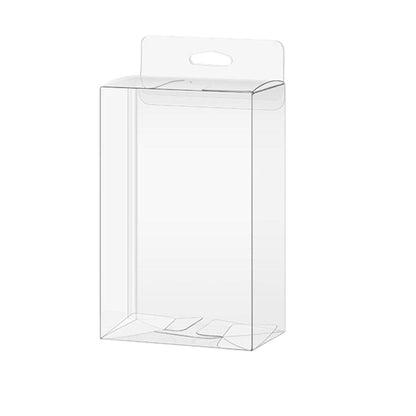 50pcs Transparent Gift Boxes with Hooks Clear Packaging Storage Containers - 7x2.5x15cm V528-PVC-BOX-50PCS-220062
