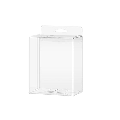 50pcs Transparent Gift Boxes with Hooks Clear Packaging Storage Containers - 9x5x12cm V528-PVC-BOX-50PCS-756418