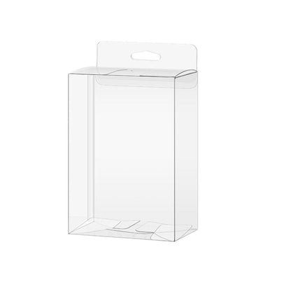 50pcs Transparent Gift Boxes with Hooks Clear Packaging Storage Containers - 9x5x12cm V528-PVC-BOX-50PCS-756418