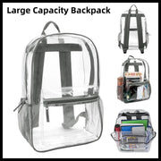 Waterproof Transparent Backpack Double Shoulder Large Capacity School Travel Bag V528-PVC-GREY-427731