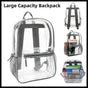 Waterproof Transparent Backpack Double Shoulder Large Capacity School Travel Bag V528-PVC-GREY-427731