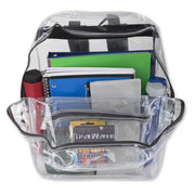 Waterproof Transparent Backpack Double Shoulder Large Capacity School Travel Bag V528-PVC-GREY-427731