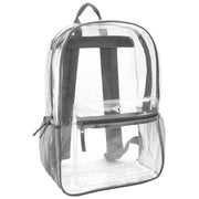 Waterproof Transparent Backpack Double Shoulder Large Capacity School Travel Bag V528-PVC-GREY-427731
