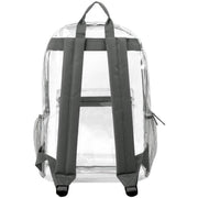 Waterproof Transparent Backpack Double Shoulder Large Capacity School Travel Bag V528-PVC-GREY-427731