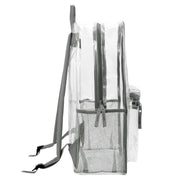 Waterproof Transparent Backpack Double Shoulder Large Capacity School Travel Bag V528-PVC-GREY-427731