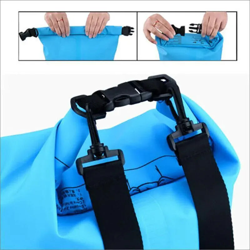 Orange Waterproof Bag Dry Sack Fishing Camping Canoeing Outdoor Sport 2/5/10/15/20/30 L - 5L