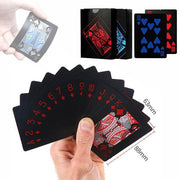 Waterproof PVC Playing Cards Poker Deck Black Plastic Magic Tricks Game Set - Red V528-PVCPOKER-RED-018490