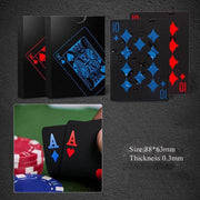 Waterproof PVC Playing Cards Poker Deck Black Plastic Magic Tricks Game Set - Red V528-PVCPOKER-RED-018490