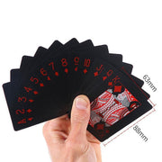 Waterproof PVC Playing Cards Poker Deck Black Plastic Magic Tricks Game Set - Red V528-PVCPOKER-RED-018490