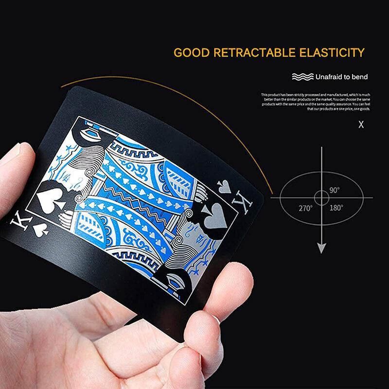 Waterproof PVC Playing Cards Poker Deck Black Plastic Magic Tricks Game Set - Red V528-PVCPOKER-RED-018490