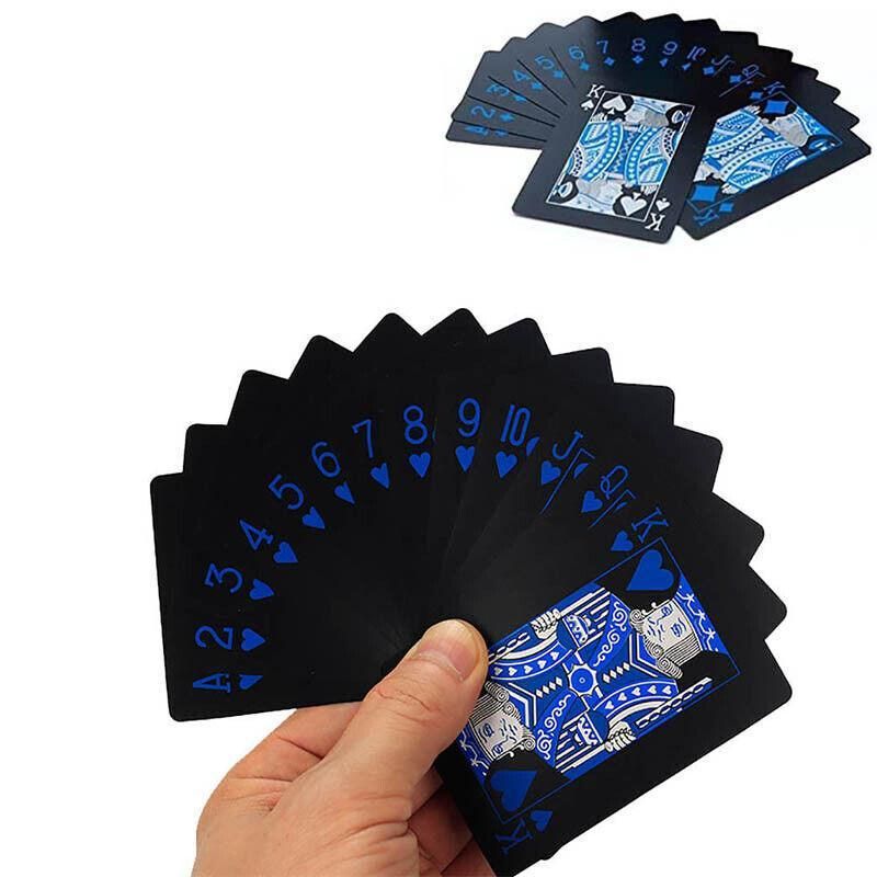 Waterproof PVC Playing Cards Poker Deck Black Plastic Magic Tricks Game Set - Red V528-PVCPOKER-RED-018490