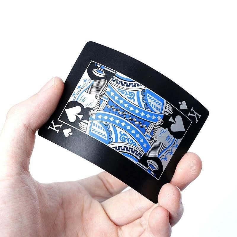 Waterproof PVC Playing Cards Poker Deck Black Plastic Magic Tricks Game Set - Red V528-PVCPOKER-RED-018490