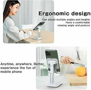 Foldable Adjustable Universal Desk Stand Holder For Mobile Phone Tablet Portable - White V528-PWHCOLOUR-WHITE74835