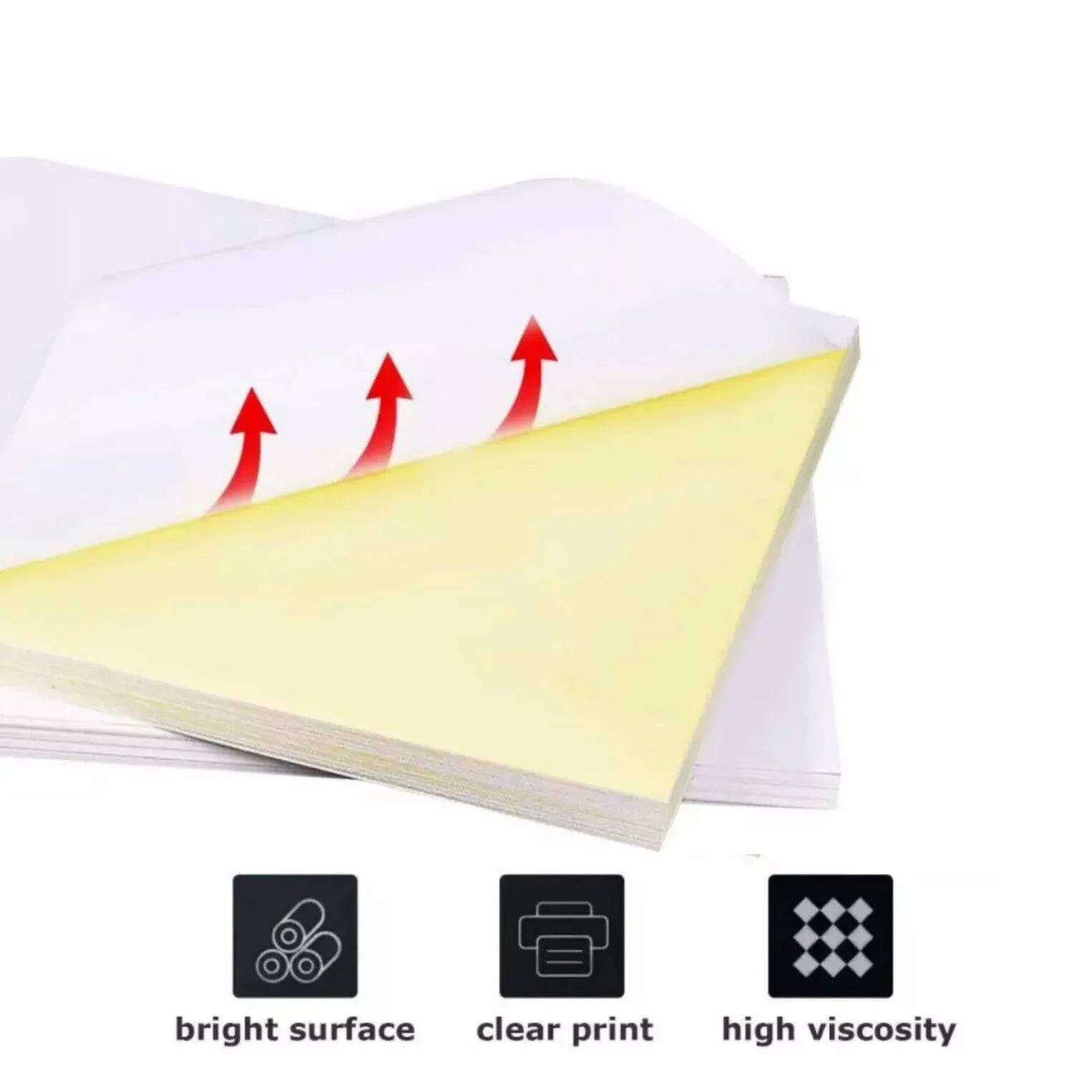 A4 Self Adhesive Sticker Paper Sheet Label Laser Inkjet Print Mailing Address - White Glossy*100 PCS V528-PWHITEGLOSSY-100PCS58333