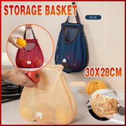 Vegetable Onion Potato Hanging Bag Kitchen Garlic Ginger Mesh Storage Bag - Dark Blue V528-PY0329-DARKBLUE-768698