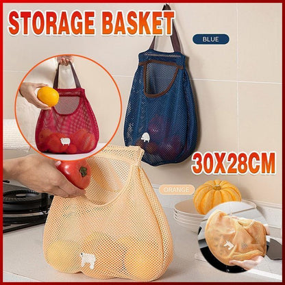 Vegetable Onion Potato Hanging Bag Kitchen Garlic Ginger Mesh Storage Bag - Dark Blue V528-PY0329-DARKBLUE-768698