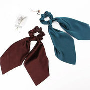 Chiffon Ponytail Scarf Bow Elastic Hair Rope Tie Scrunchies Ribbon Hair Bands - 2