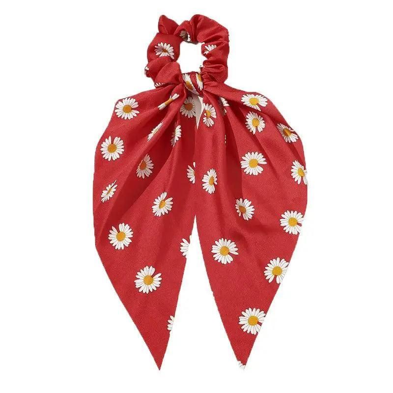 Chiffon Ponytail Scarf Bow Elastic Hair Rope Tie Scrunchies Ribbon Hair Bands - 13