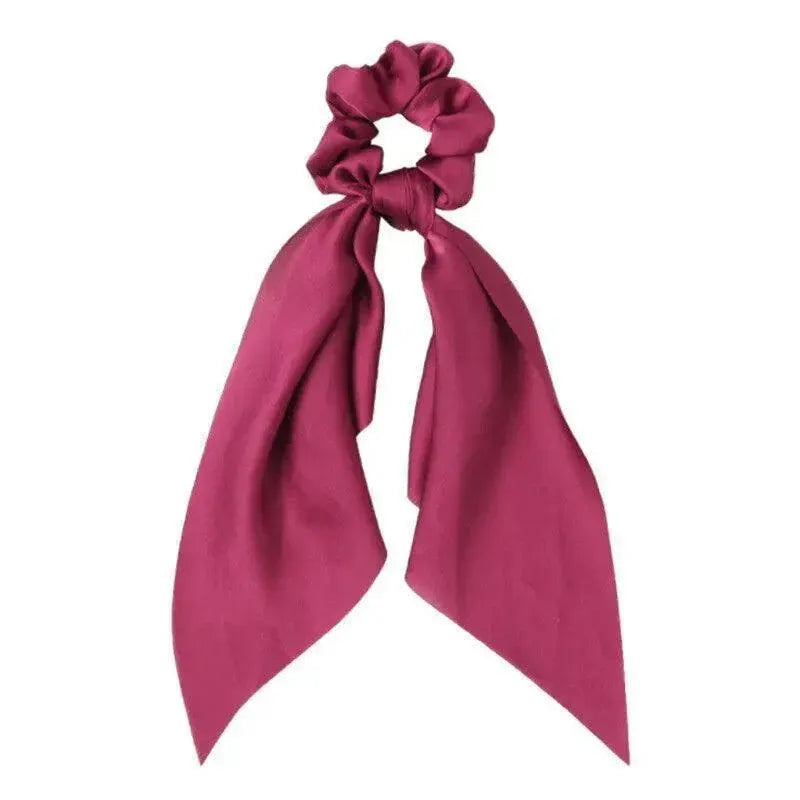 Chiffon Ponytail Scarf Bow Elastic Hair Rope Tie Scrunchies Ribbon Hair Bands - 13