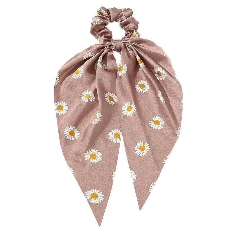 Chiffon Ponytail Scarf Bow Elastic Hair Rope Tie Scrunchies Ribbon Hair Bands - 14