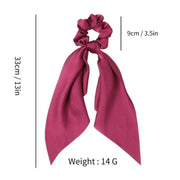 Chiffon Ponytail Scarf Bow Elastic Hair Rope Tie Scrunchies Ribbon Hair Bands - 15