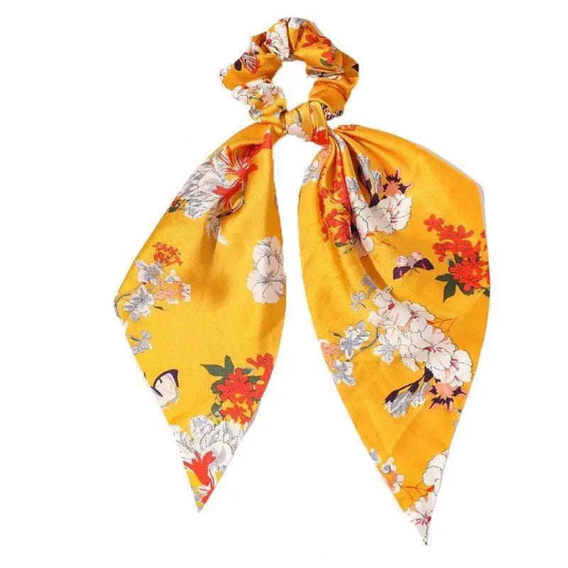 Chiffon Ponytail Scarf Bow Elastic Hair Rope Tie Scrunchies Ribbon Hair Bands - 17 V528-PY4227-573993