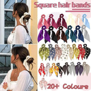 Chiffon Ponytail Scarf Bow Elastic Hair Rope Tie Scrunchies Ribbon Hair Bands - 17