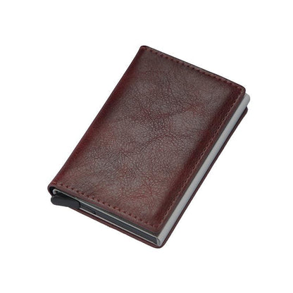 RFID Blocking Leather Card Wallet with Money Clip for Men Credit Holder - Carbon Fiber V528-PY44-CARBONFIBRE-840449