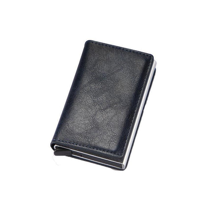 RFID Blocking Leather Card Wallet with Money Clip for Men Credit Holder - Dark Red V528-PY44-DARKRED-587130