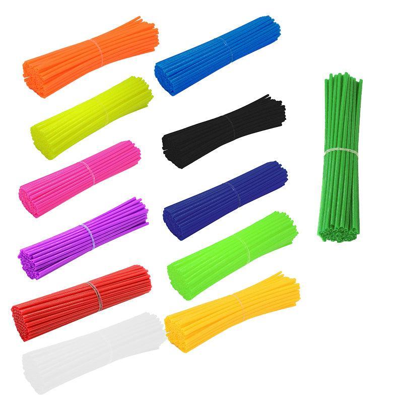 72PCS Wheel Spoke Wrap Sleeves Mountain Bike Bicycle Mtb Wraps Skins Covers - Dark Yellow V528-PY72PCS-DARKYELLOW-245143