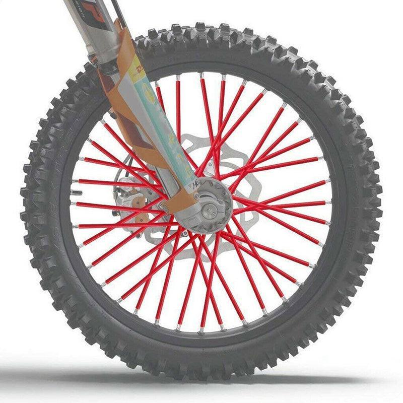 72PCS Wheel Spoke Wrap Sleeves Mountain Bike Bicycle Mtb Wraps Skins Covers - Dark Yellow V528-PY72PCS-DARKYELLOW-245143