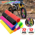 72PCS Wheel Spoke Wrap Sleeves Mountain Bike Bicycle Mtb Wraps Skins Covers - Light Blue V528-PY72PCS-LIGHTBLUE-689492