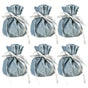 6PCS Velvet Cloth Drawstring Bags Gift Bag Jewelry Ring Pouch Earring Favor - Blue-6PCS V528-PY824-6PCS-BLUE-152267