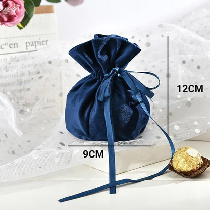 6PCS Velvet Cloth Drawstring Bags Gift Bag Jewelry Ring Pouch Earring Favor - Blue-6PCS V528-PY824-6PCS-BLUE-152267