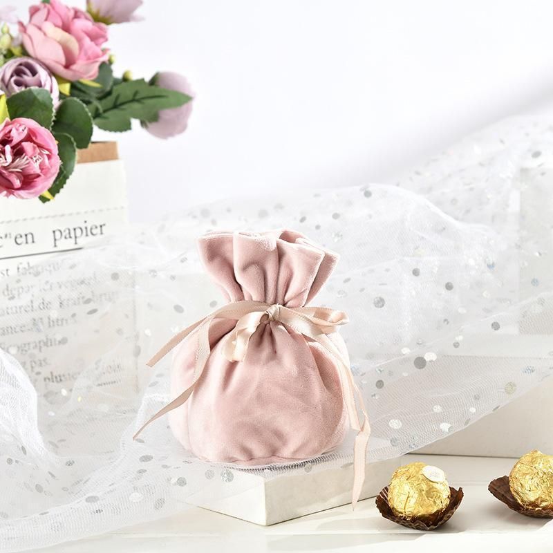 6PCS Velvet Cloth Drawstring Bags Gift Bag Jewelry Ring Pouch Earring Favor - Blue-6PCS V528-PY824-6PCS-BLUE-152267