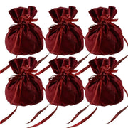 6PCS Velvet Cloth Drawstring Bags Gift Bag Jewelry Ring Pouch Earring Favor - Dark Blue-6PCS V528-PY824-6PCS-DARKBLUE-508189
