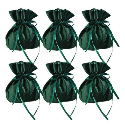 6PCS Velvet Cloth Drawstring Bags Gift Bag Jewelry Ring Pouch Earring Favor - Dark Blue-6PCS V528-PY824-6PCS-DARKBLUE-508189