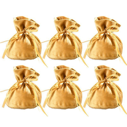 6PCS Velvet Cloth Drawstring Bags Gift Bag Jewelry Ring Pouch Earring Favor - Dark Blue-6PCS V528-PY824-6PCS-DARKBLUE-508189