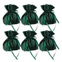 6PCS Velvet Cloth Drawstring Bags Gift Bag Jewelry Ring Pouch Earring Favor - Dark Green-6PCS V528-PY824-6PCS-DARKGREEN-805940