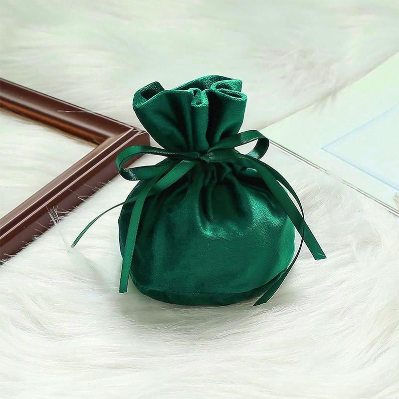 6PCS Velvet Cloth Drawstring Bags Gift Bag Jewelry Ring Pouch Earring Favor - Mixed Colour-6PCS V528-PY824-6PCS-MULTICOLOUR-829072
