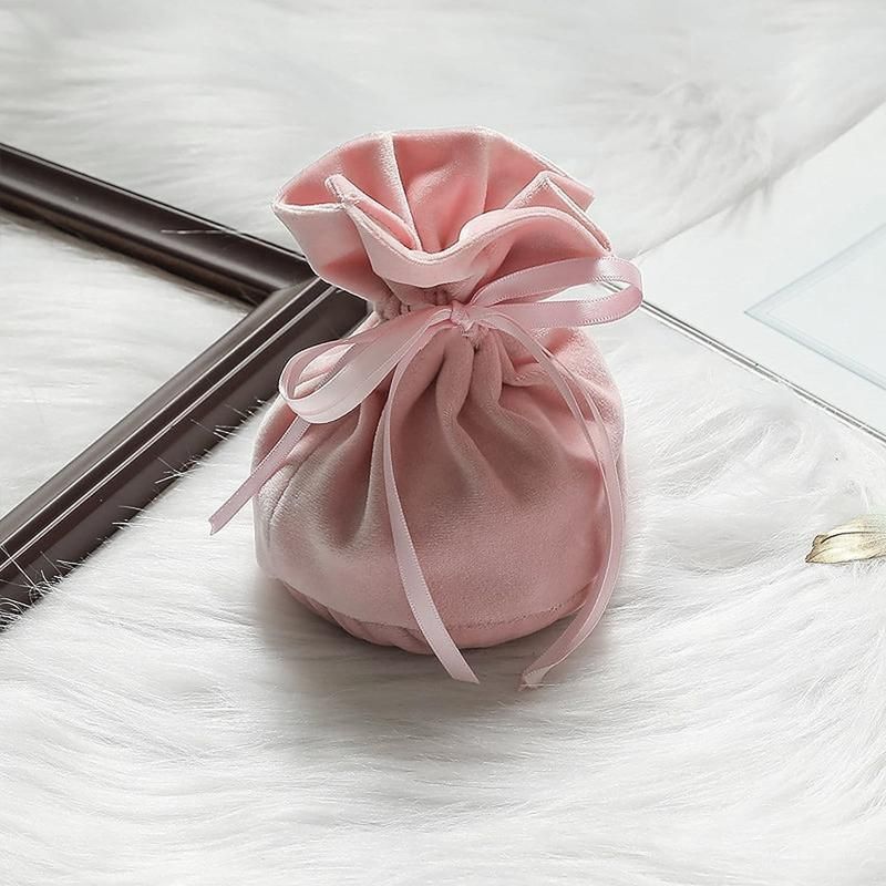 6PCS Velvet Cloth Drawstring Bags Gift Bag Jewelry Ring Pouch Earring Favor - Mixed Colour-6PCS V528-PY824-6PCS-MULTICOLOUR-829072