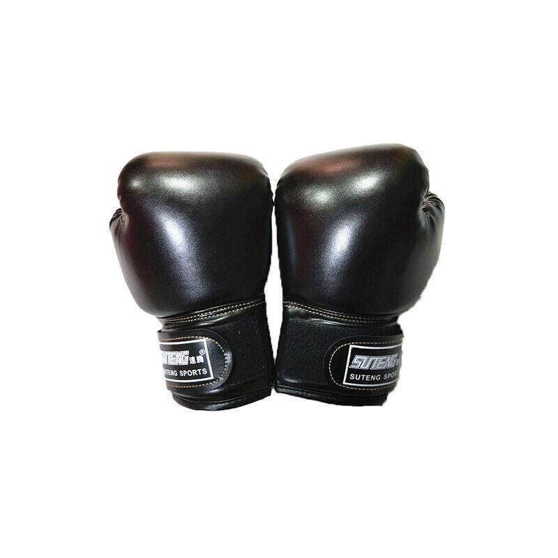 Boxing Sparring Training Gloves MMA Kickboxing Punching Gloves for Practice Sessions - Black V528-QJST-BLACK-747510