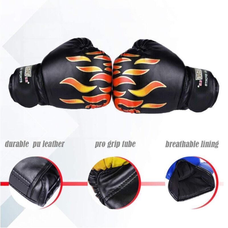 Boxing Sparring Training Gloves MMA Kickboxing Punching Gloves for Practice Sessions - Black V528-QJST-BLACK-747510