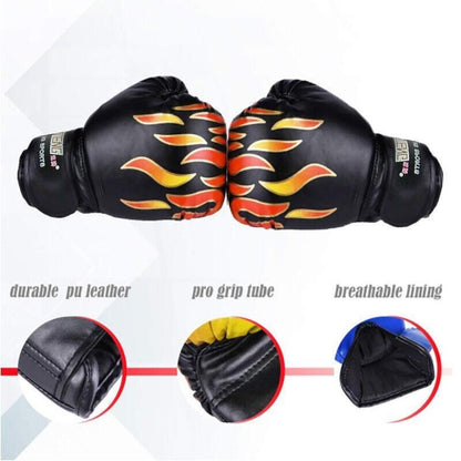 Boxing Sparring Training Gloves MMA Kickboxing Punching Gloves for Practice Sessions - Black V528-QJST-BLACK-747510