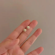 Fashion Pearl Wedding Earrings Zircon Cherry Stud Pearl Earrings for Women - Cherry V528-QLX35-C-11993