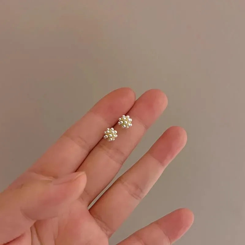 Fashion Pearl Wedding Earrings Zircon Cherry Stud Pearl Earrings for Women - Cherry V528-QLX35-C-11993