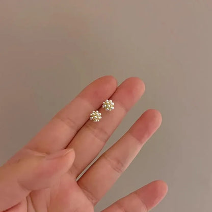 Fashion Pearl Wedding Earrings Zircon Cherry Stud Pearl Earrings for Women - Cherry V528-QLX35-C-11993