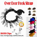 Over Door Hat Rack Baseball Cap Holder Storage Strap with Clips Closet Organizer - 20 Cips V528-QTY-20CIPS91440
