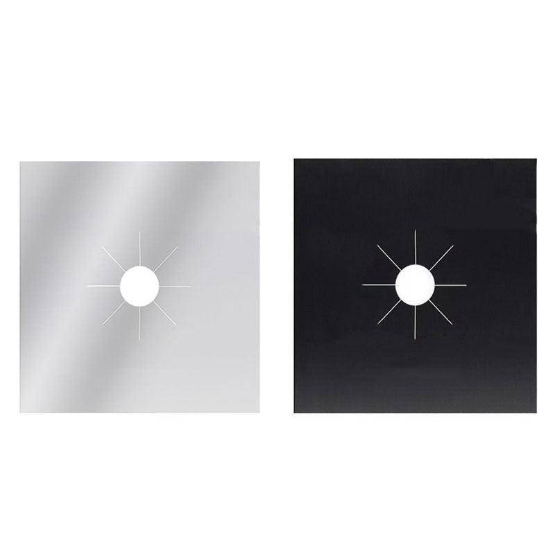 Gas Stove Burner Covers Reusable Hob Protectors Non Stick Liner Pad 4 Pcs - 4 PCS Silver V528-QTY-4PCSSILVER21607