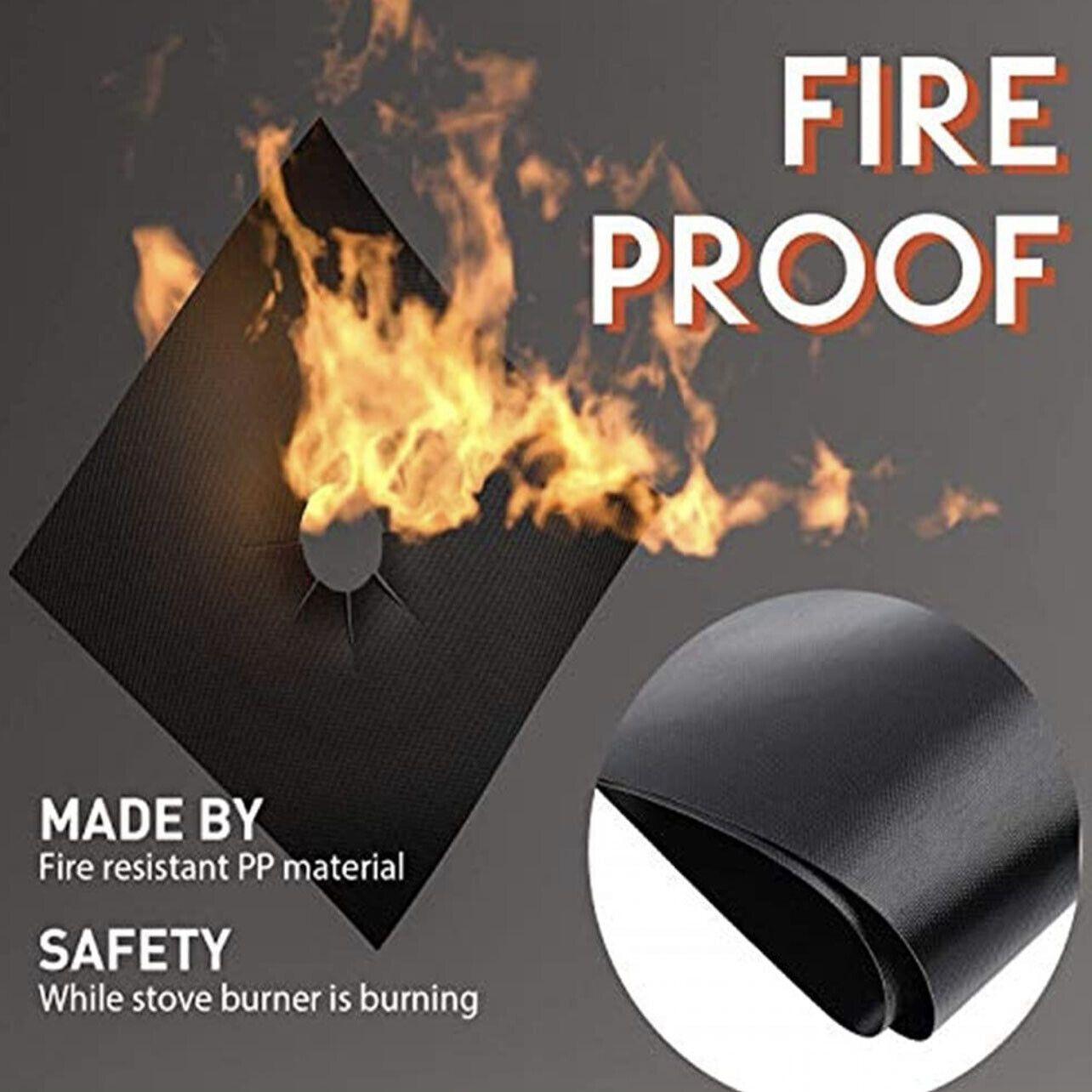 Gas Stove Burner Covers Reusable Hob Protectors Non Stick Liner Pad 4 Pcs - 4 PCS Silver V528-QTY-4PCSSILVER21607